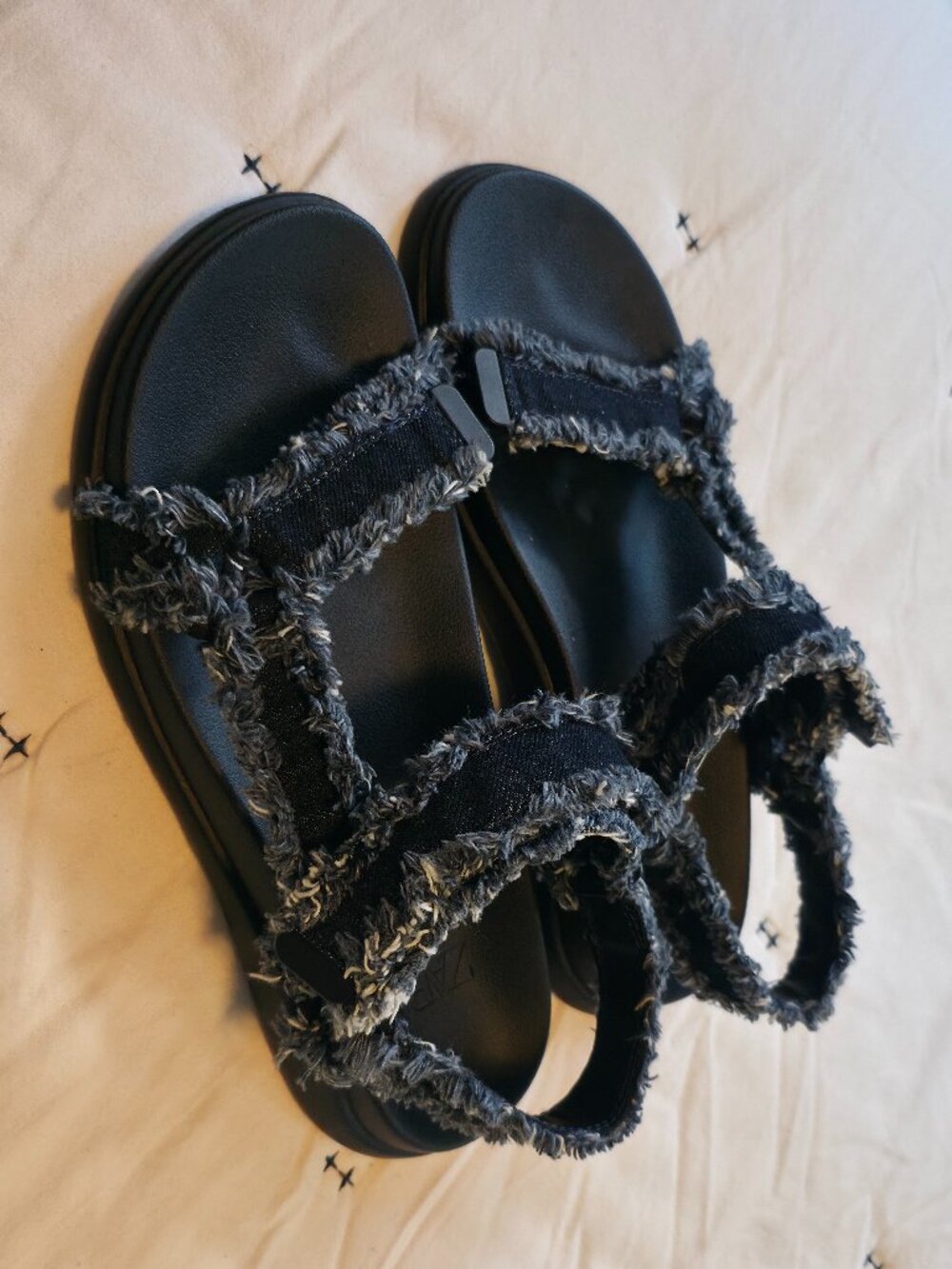Zara Women's Platform Sandals Denim - Picture 2 of 3